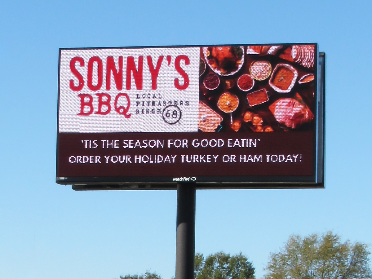 Sonny's BBQ; 10mm, 6'5" x 12'3", Concord, NC