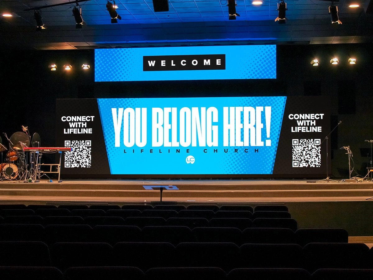 Lifeline Princeton Church of God; Indoor 2.9mm, 3'3" x 18'1" & Indoor 2.9mm, 8'2" x 29'6", Princeton, WV