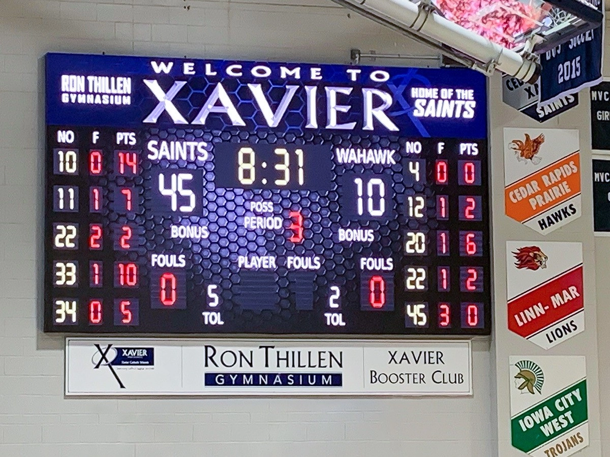 Xavier High School; Indoor 3.9mm, 9'10" x 16'5", Cedar Rapids, IA